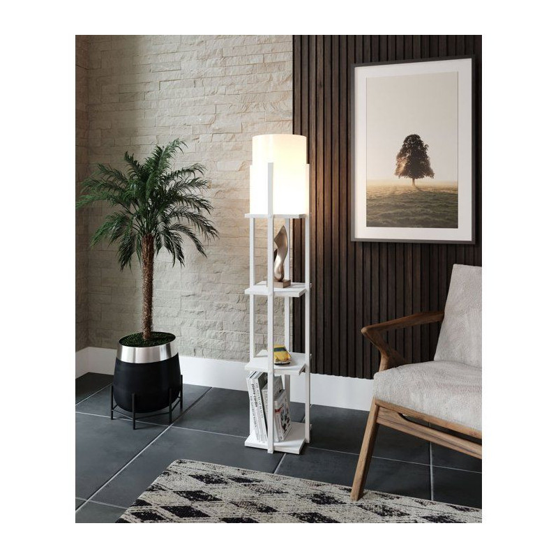 Lampadaire D BY M.RED White Natural - MDF - Design naturel - Ambiance