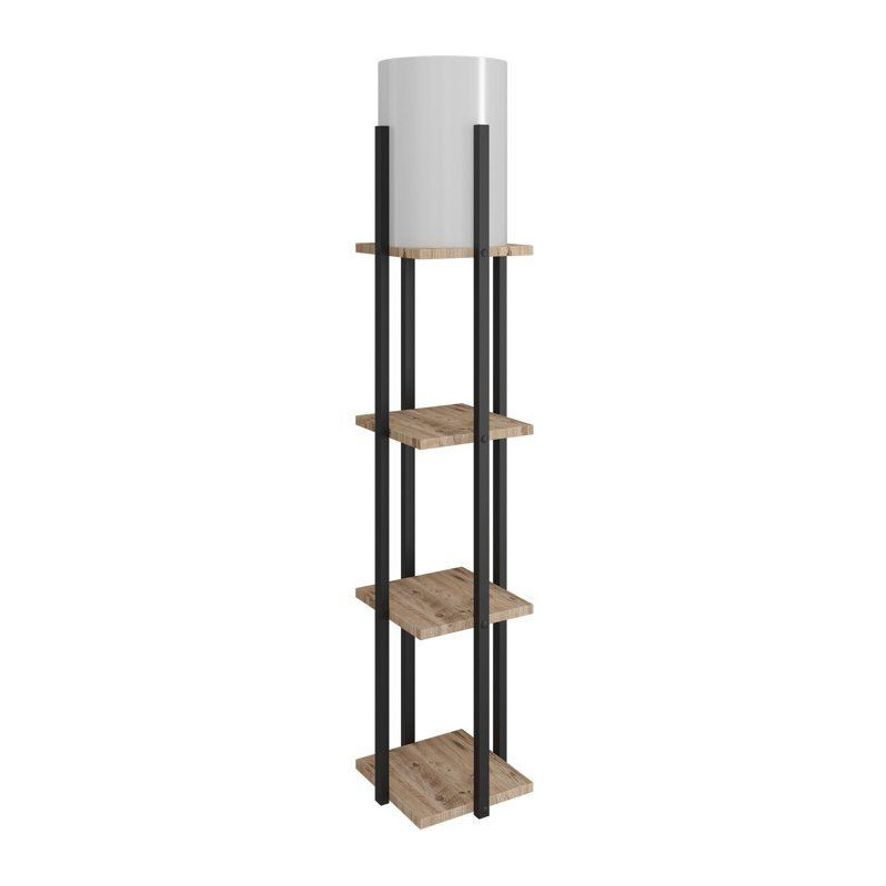 Lampadaire D BY M.RED Natural Black - MDF - Design contemporain - Ecla