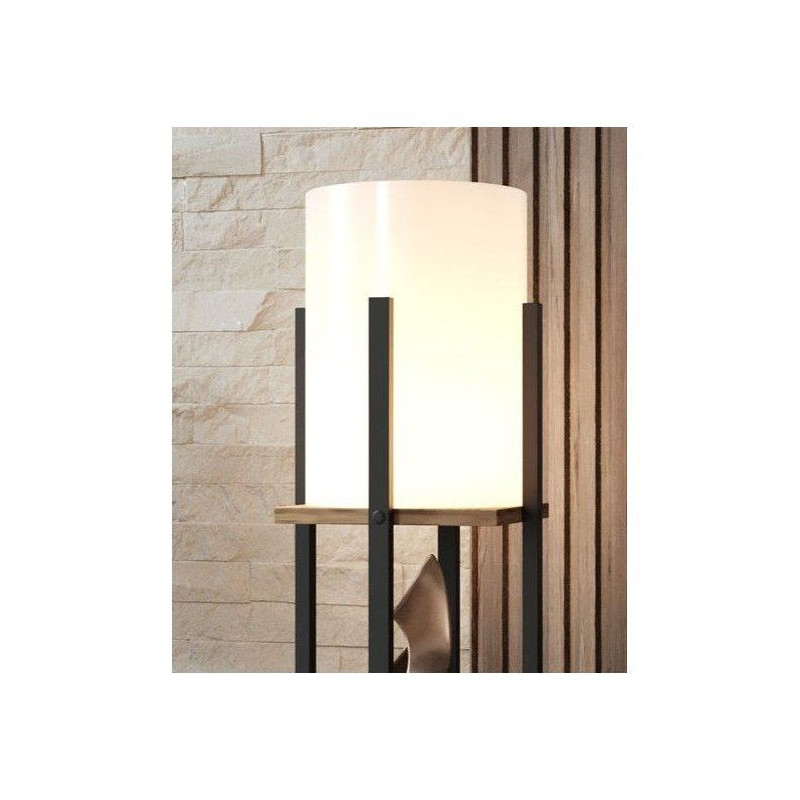 Lampadaire D BY M.RED Natural Black - MDF - Design contemporain - Ecla