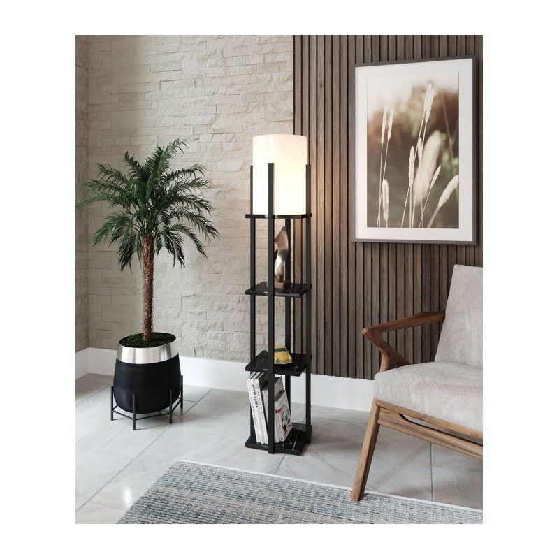 Lampadaire D BY M.RED Black - MDF - Papier kraft - Style chaleureux