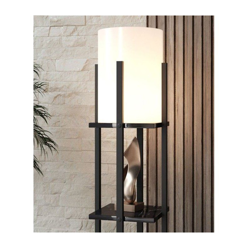Lampadaire D BY M.RED Black - MDF - Papier kraft - Style chaleureux