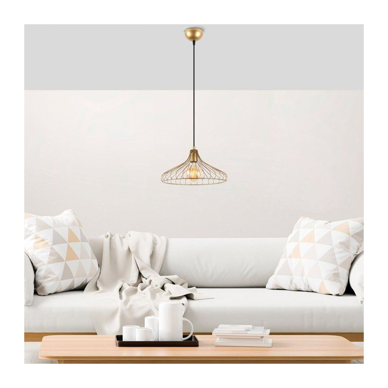 Suspension lustre D BY M.RED Gold - Métal doré - Glamour - Design pr