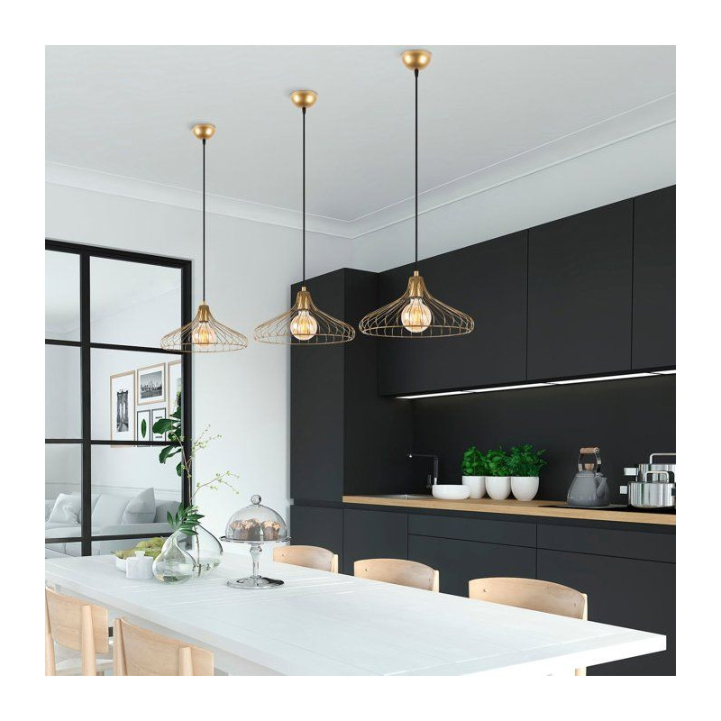 Suspension lustre D BY M.RED Gold - Métal doré - Glamour - Design pr