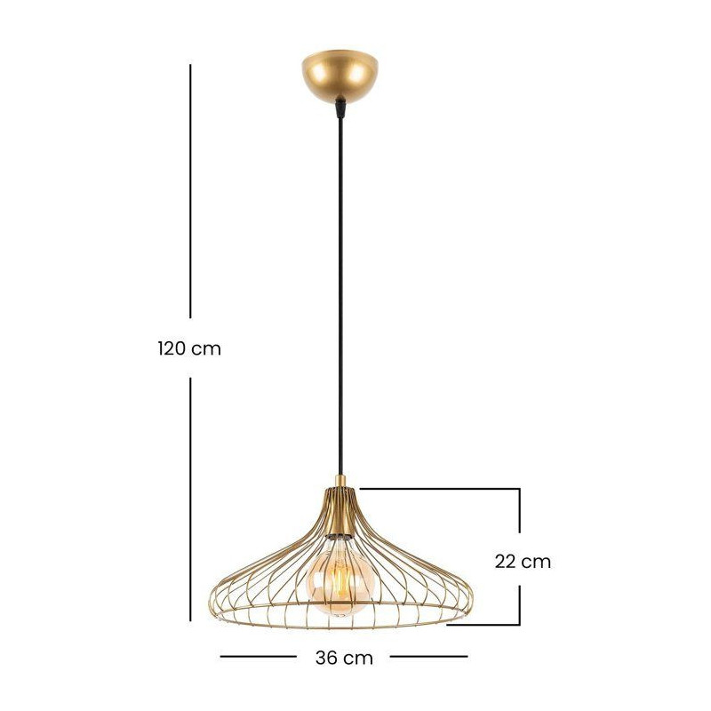 Suspension lustre D BY M.RED Gold - Métal doré - Glamour - Design pr