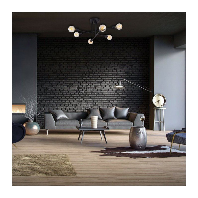 Suspension lustre D BY M.RED Black - Fer noir - Raffiné - Moderne