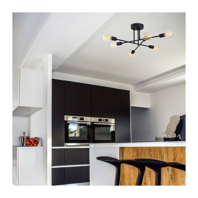 Suspension lustre D BY M.RED Black - Fer noir - Raffiné - Moderne