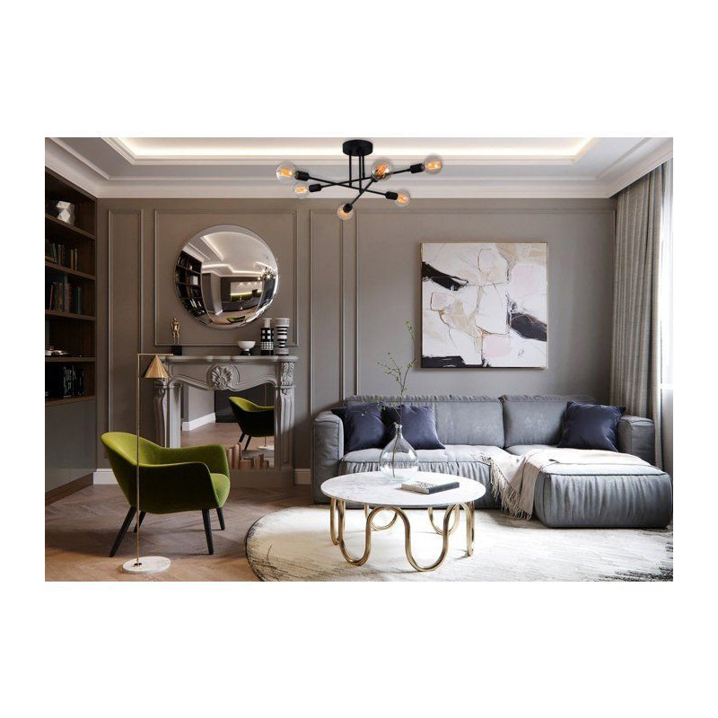 Suspension lustre D BY M.RED Black - Fer noir - Raffiné - Moderne