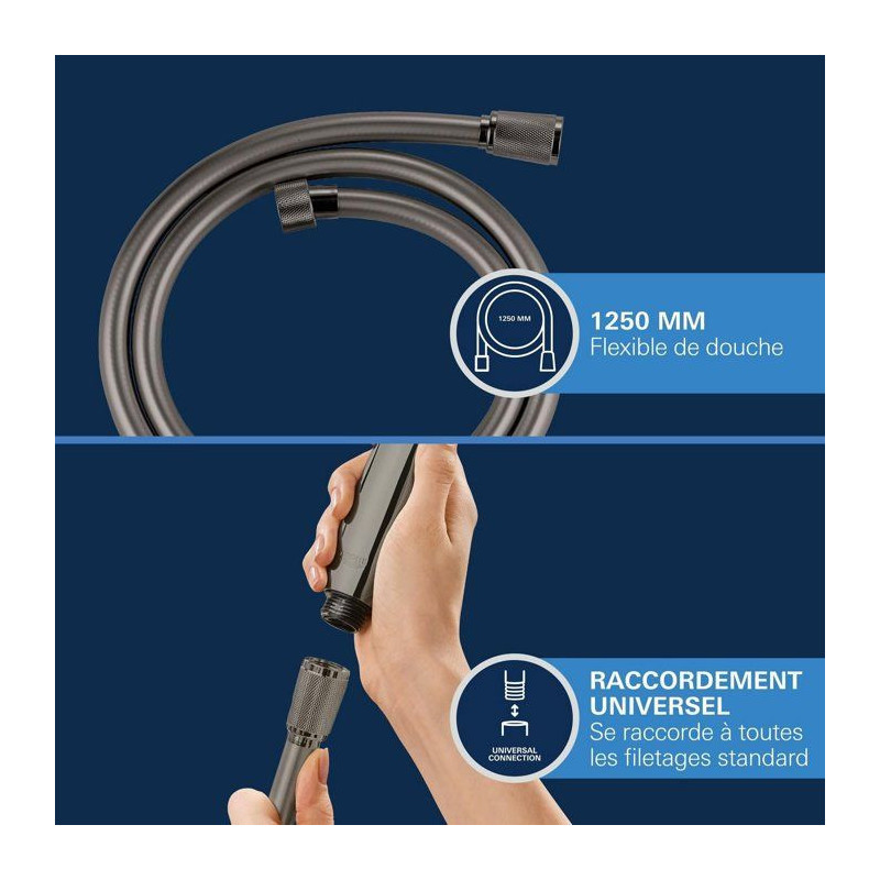 Flexible de douche - GROHE - Silverflex TwistStop