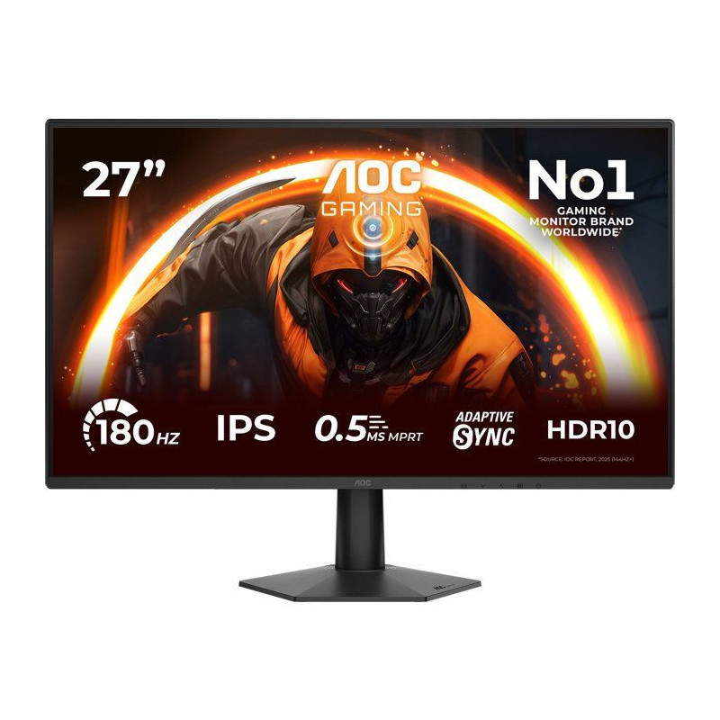 Écran PC Gamer - AOC - 27" - Full HD - 180 Hz - IPS - 0,5 ms - HDR10