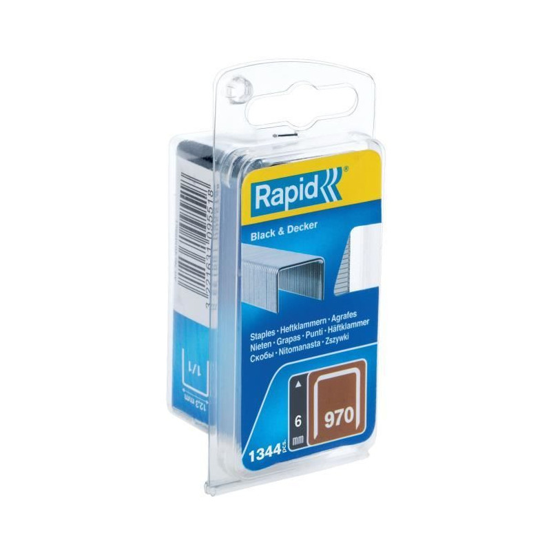 Galvanized Staples - RAPID - 970/06mm - Blister 1344