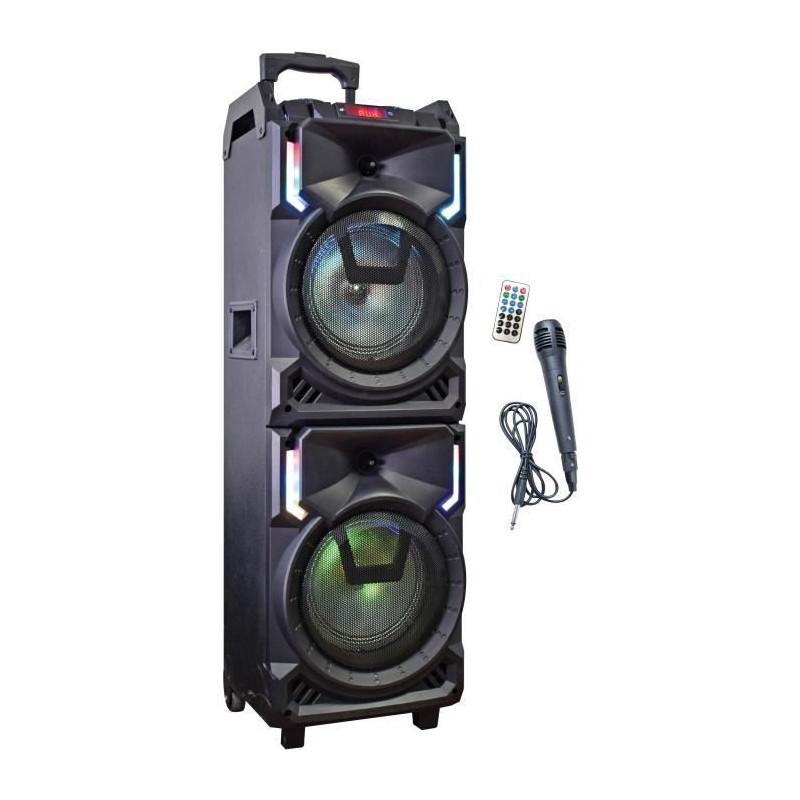 INOVALLEY MS01XXL Enceinte Nomade Karaoke Trolley - bluetooth - 800W