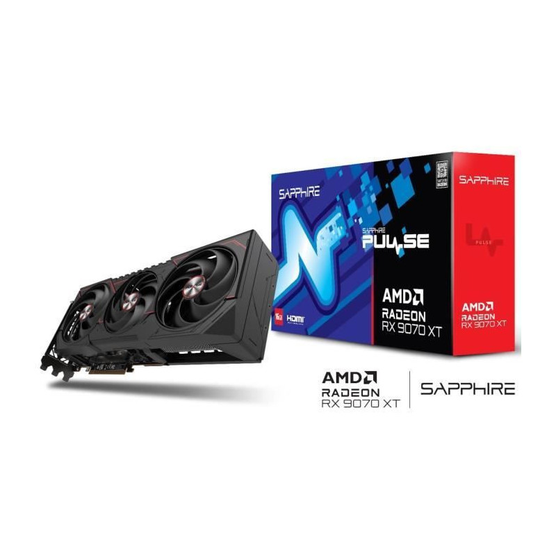 SAPPHIRE - Carte graphique - PULSE AMD RADEON™ RX 9070 XT GAMING - 1