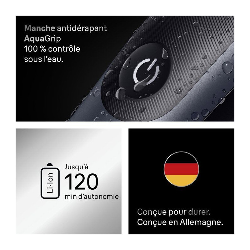 Tondeuse multi-usage - BRAUN - MGK7540 - 120 min - Étanche - Noir