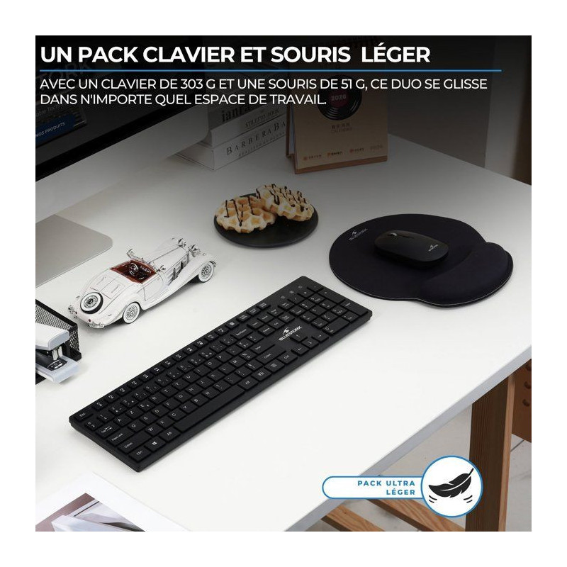 Pack clavier souris sans fil - ULTRA FIN - BLUESTORK - PACK-WL-OFFSLIM