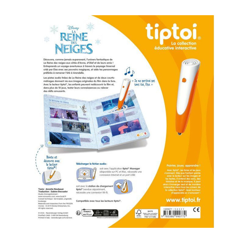 Ravensburger - tiptoi - Livre interactif - La Reine des neiges - Jeu