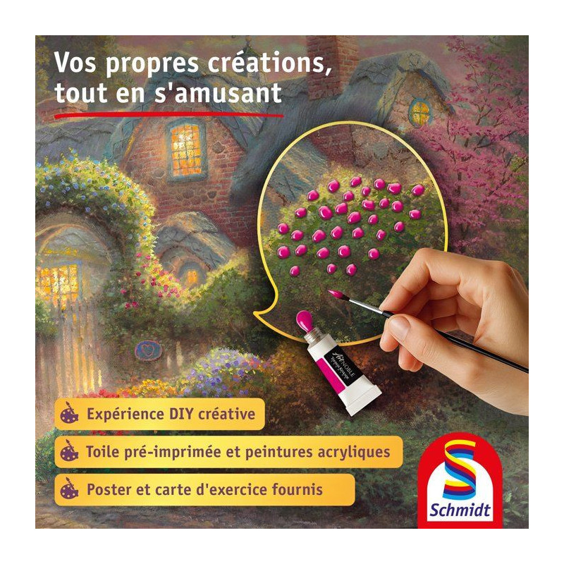 My Art Noble - Kit de peinture Premium - SCHMIDT SPIELE - Cotage Fleur