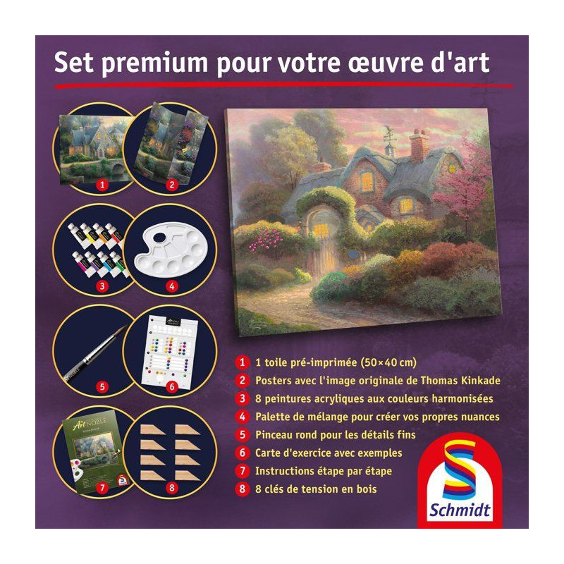 My Art Noble - Kit de peinture Premium - SCHMIDT SPIELE - Cotage Fleur