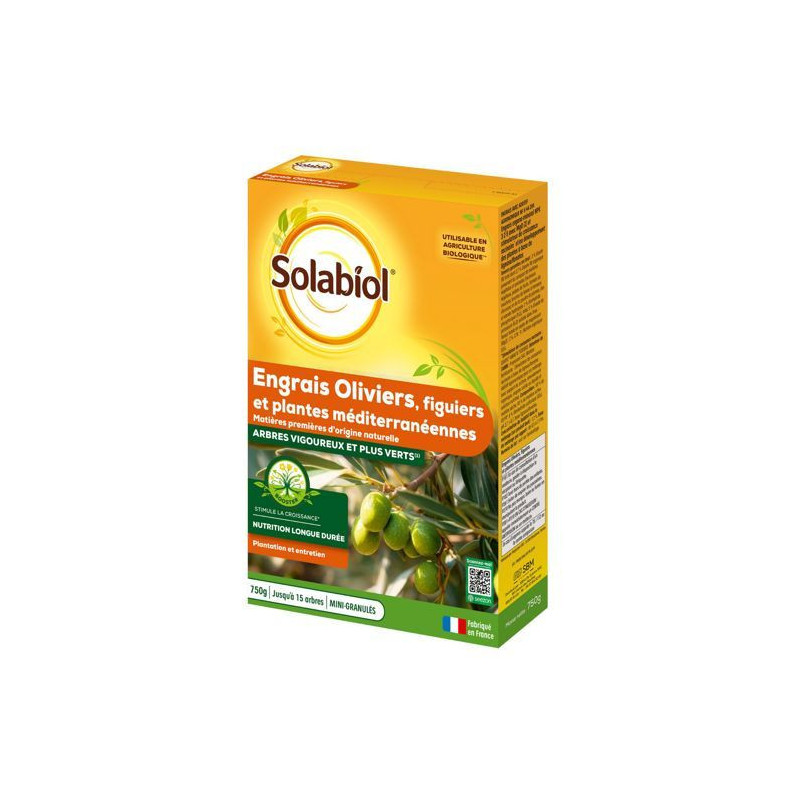 SOLABIOL Engrais oliviers figuiers & plantes Méditerranéennes - 750g