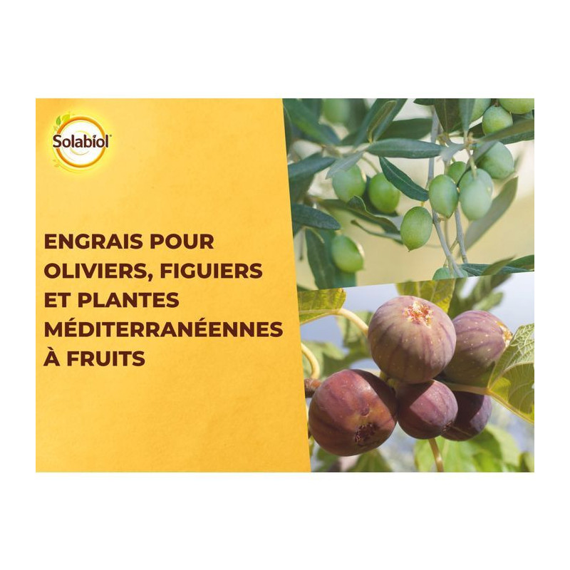 SOLABIOL Engrais oliviers figuiers & plantes Méditerranéennes - 750g