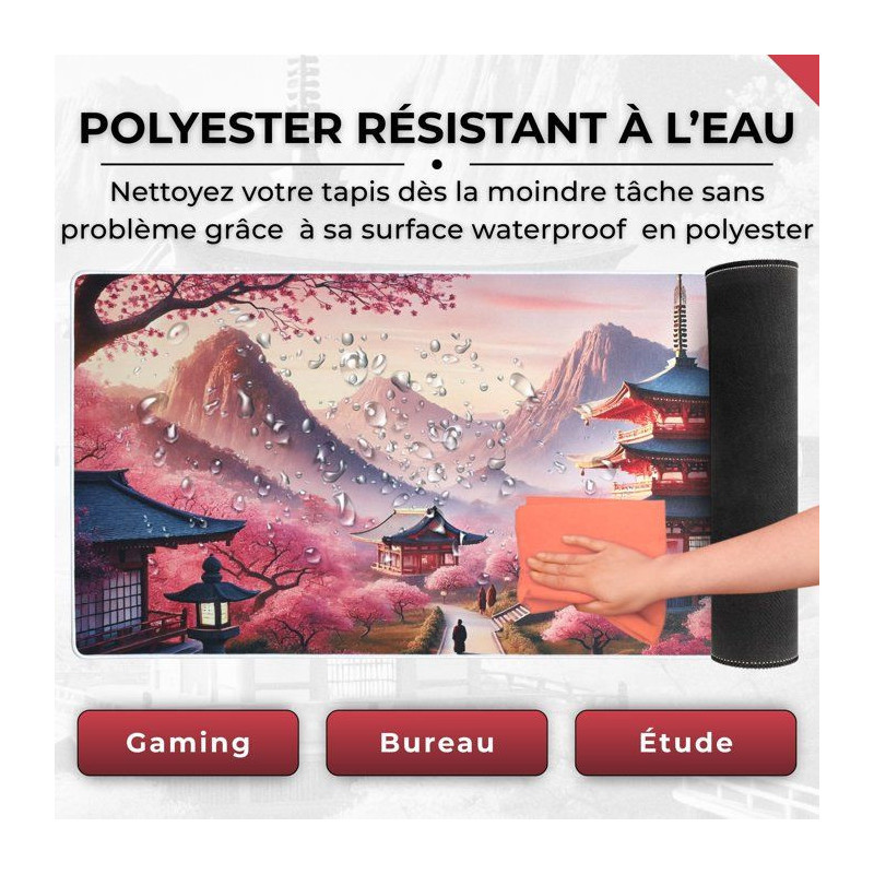 The G-Lab - Pad Temple - Tapis de Souris XXL - 900x400 - Base Antidér