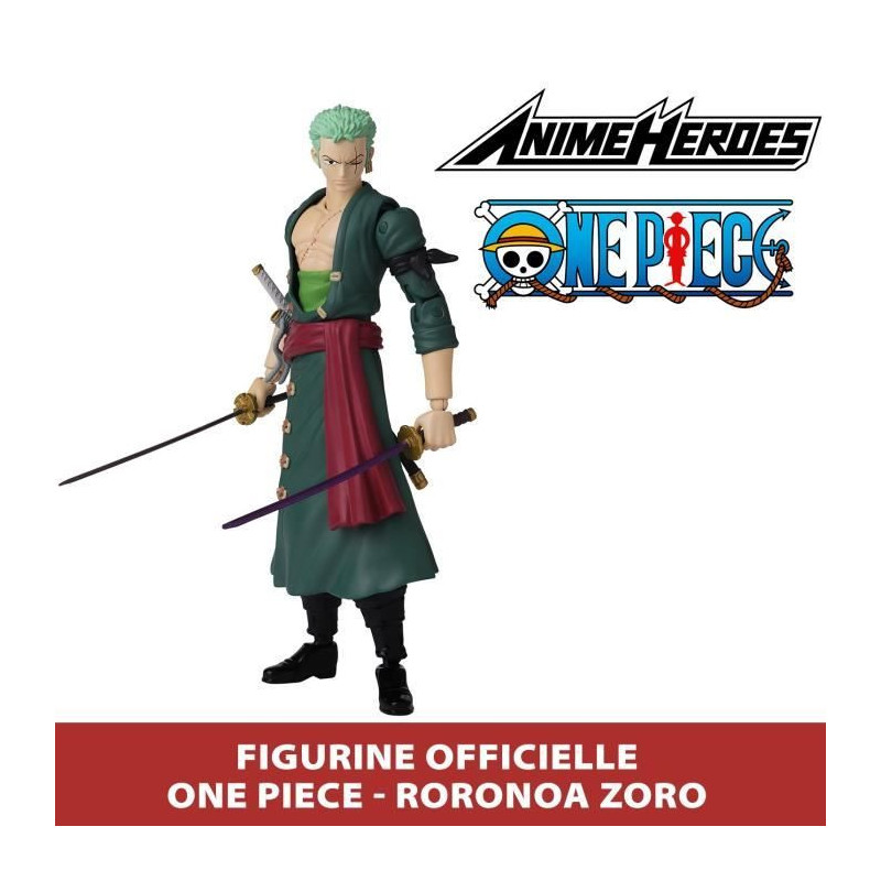 Figurine Anime Heroes 17 cm - Roronoa Zoro - BANDAI One Piece