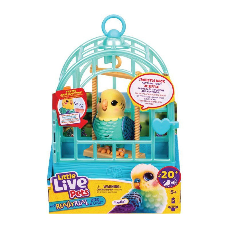 Figurine interactive - LITTLE LIVE PETS - Oiseau Indie - Sons - Répet