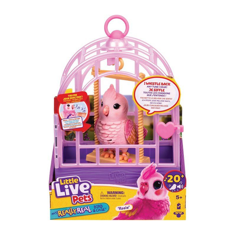 Figurine interactive - LITTLE LIVE PETS - Oiseau Rosie - Sons - Répet