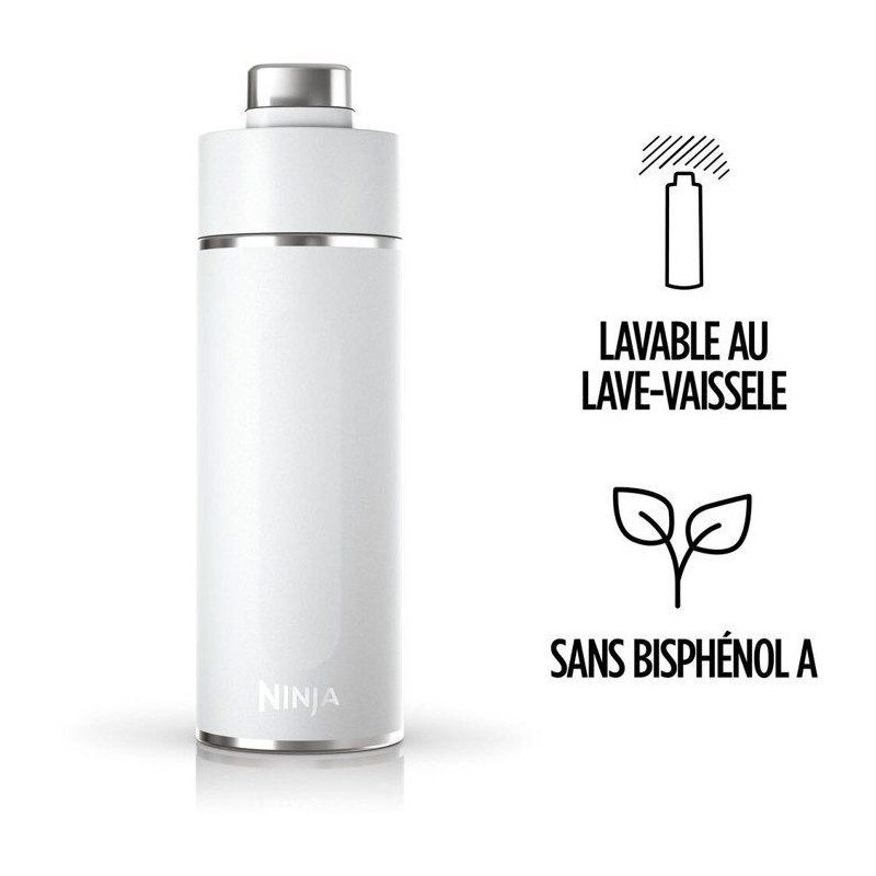 Gourde isotherme Thirsti - NINJA - Gris Foncé - 530 ml - Acier inoxyd