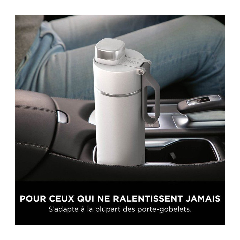 Gourde isotherme Thirsti - NINJA - Gris Foncé - 530 ml - Acier inoxyd