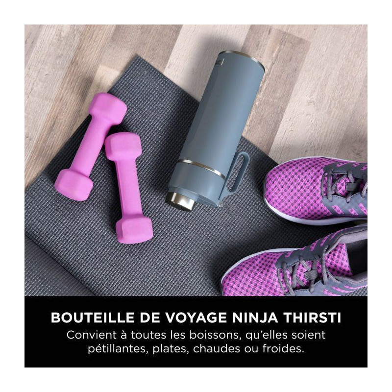 Gourde isotherme Thirsti - NINJA - Bleu Denim - 530 ml - Acier inoxyda