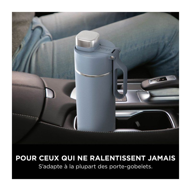 Gourde isotherme Thirsti - NINJA - Bleu Denim - 530 ml - Acier inoxyda