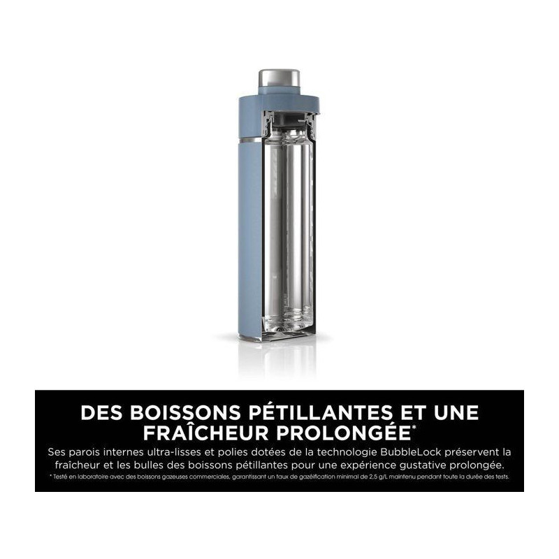 Gourde isotherme Thirsti - NINJA - Bleu Denim - 530 ml - Acier inoxyda
