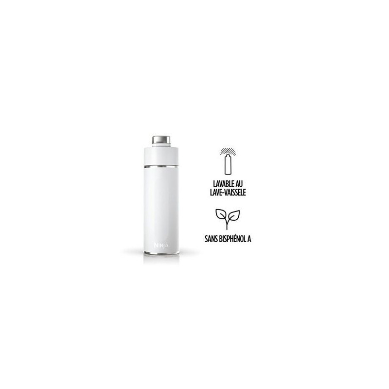 Gourde isotherme Thirsti - NINJA - Blanche - 700 ml - Acier inoxydable