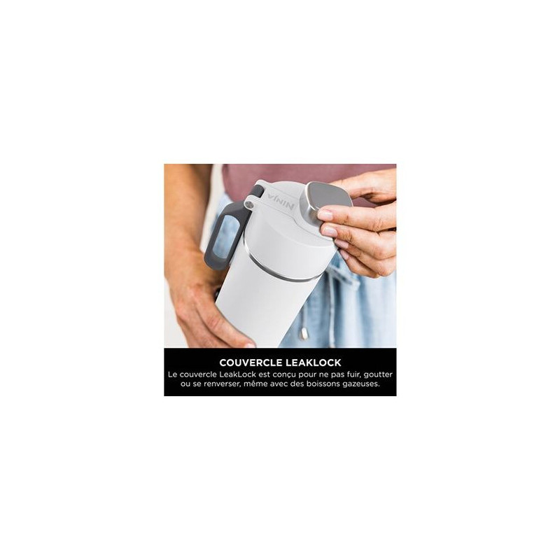 Gourde isotherme Thirsti - NINJA - Blanche - 700 ml - Acier inoxydable