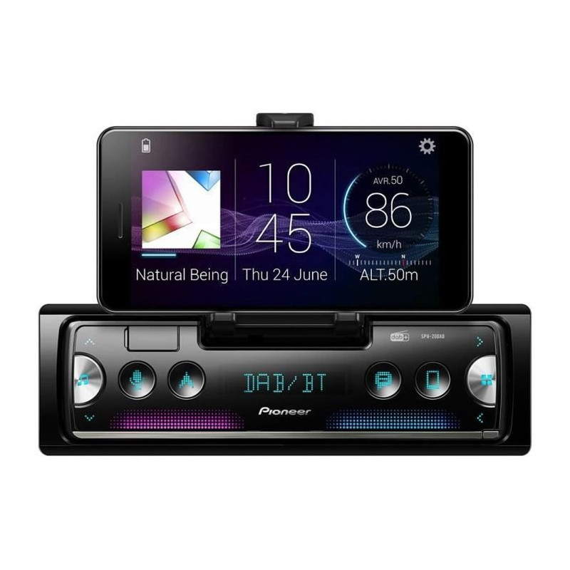 Autoradio - PIONEER - 1DIN - Support smartphone intégré - Bluetooth