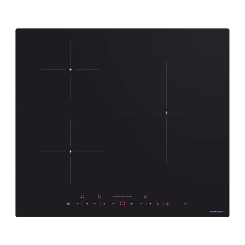 Plaque a induction - SCHNEIDER - 3 foyers - 52 x 59 x 5,5 cm - SCTI630