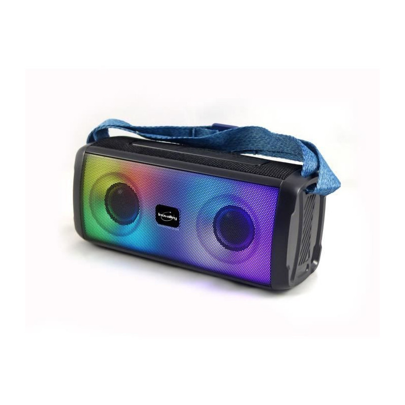 Enceinte lumineuse bluetooth - INOVALLEY - HP345-B - 10W - LEDs - Blue