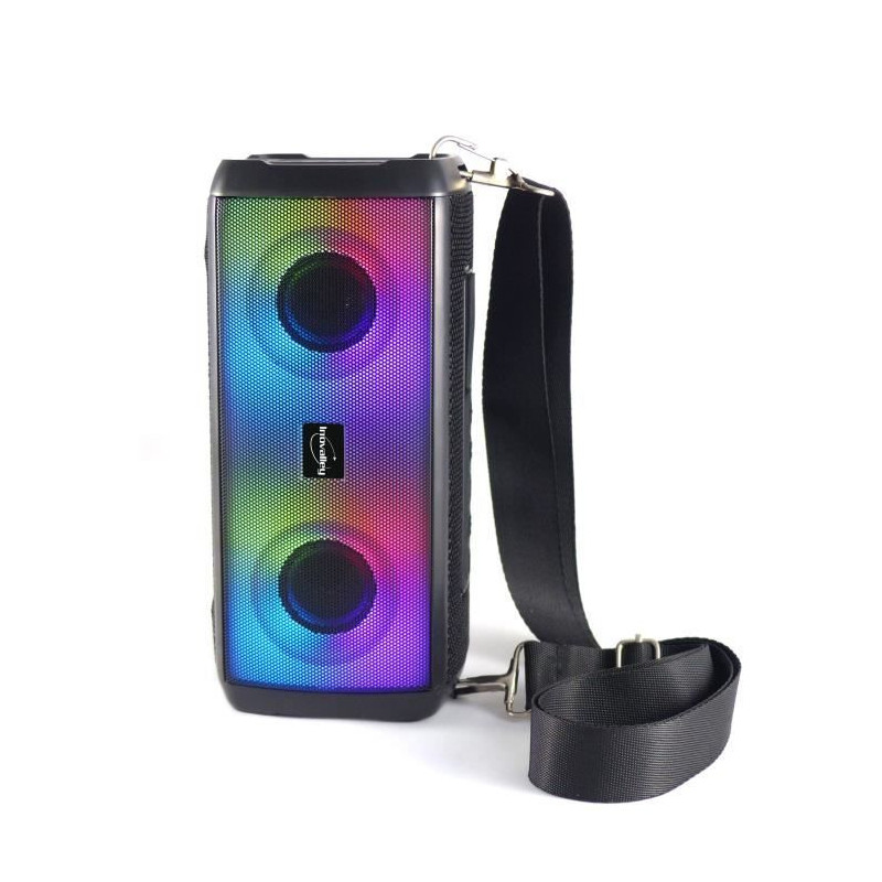 Enceinte lumineuse bluetooth - INOVALLEY - HP345-B - 10W - LEDs - Blue