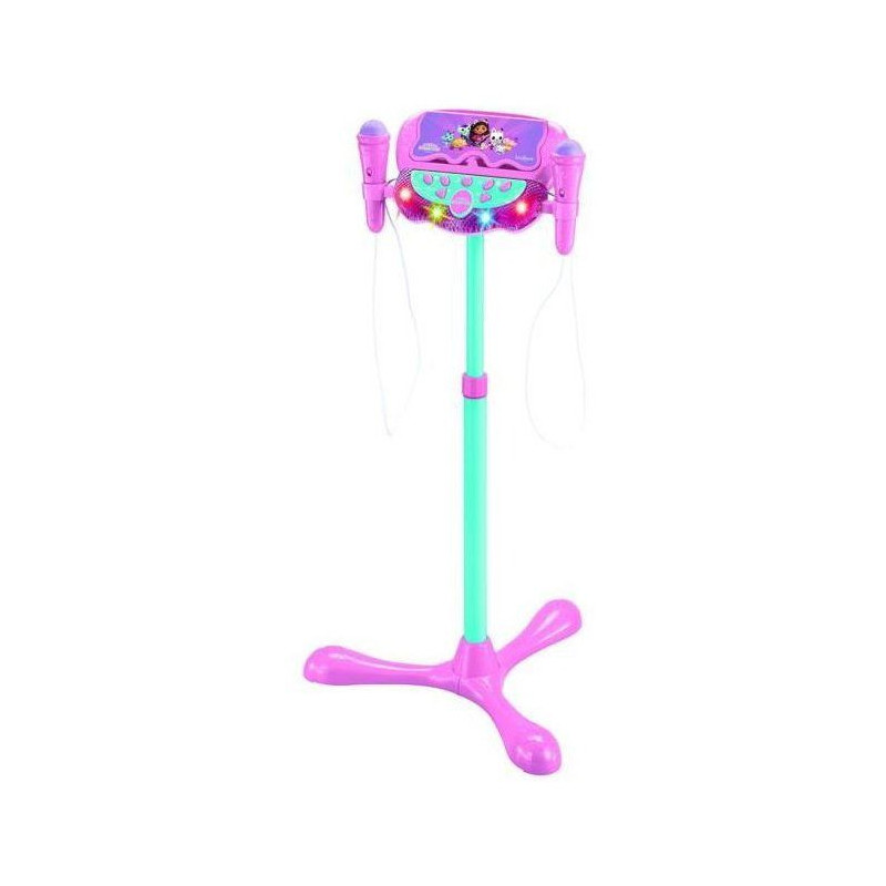 Microphone Gabby et la maison magique sur pied ajustable lumineux avec
