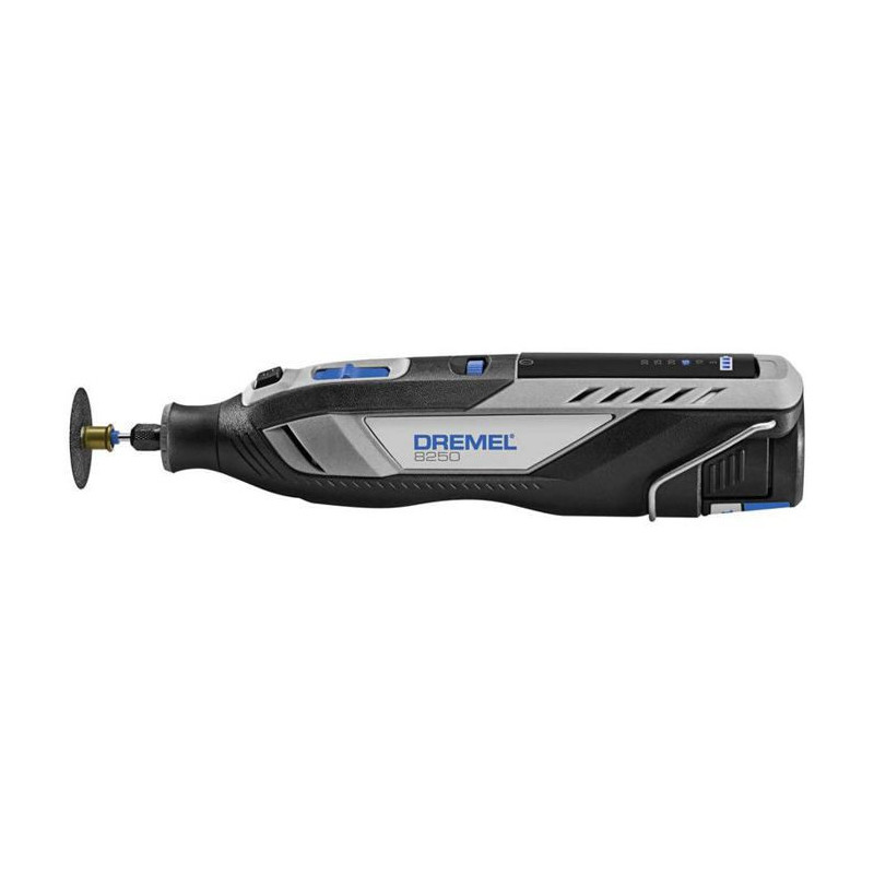 Dremel 8250 Outil Rotatif Multifonction Sans-fil 12V, 65 acc, 5 adapta