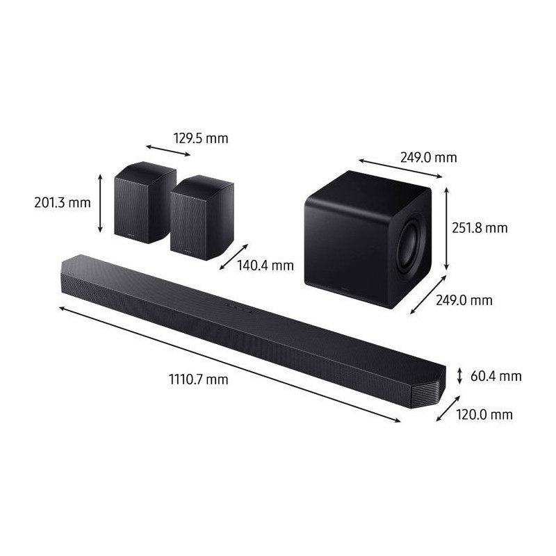 Barre de son - SAMSUNG - HW-Q930H - 9.1.4 canaux - Caisson de basses s