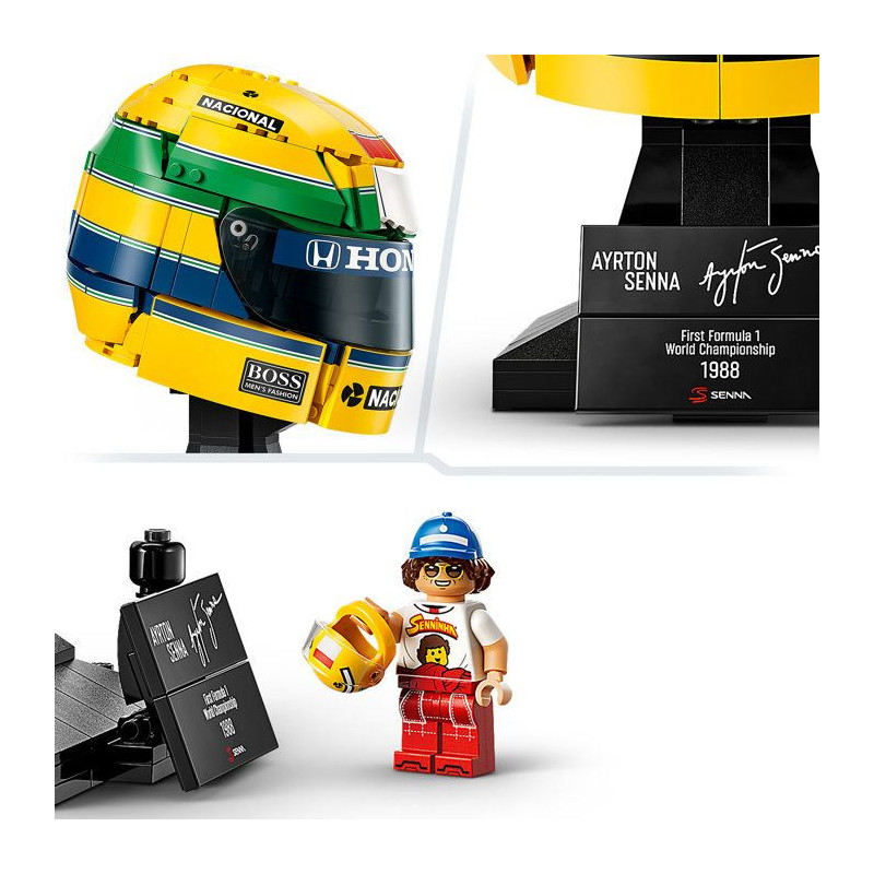 LEGO Editions 43024 Casque d'Ayrton Senna - Maquette Produit F1 - A pa