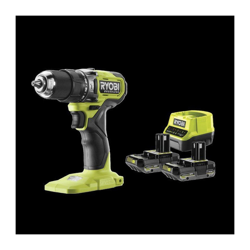 RYOBI Perceuse-visseuse à percussion Brushless 18V ONE+ - batterie 2A