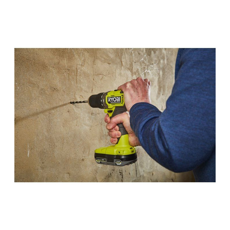 RYOBI Perceuse-visseuse à percussion Brushless 18V ONE+ - batterie 2A