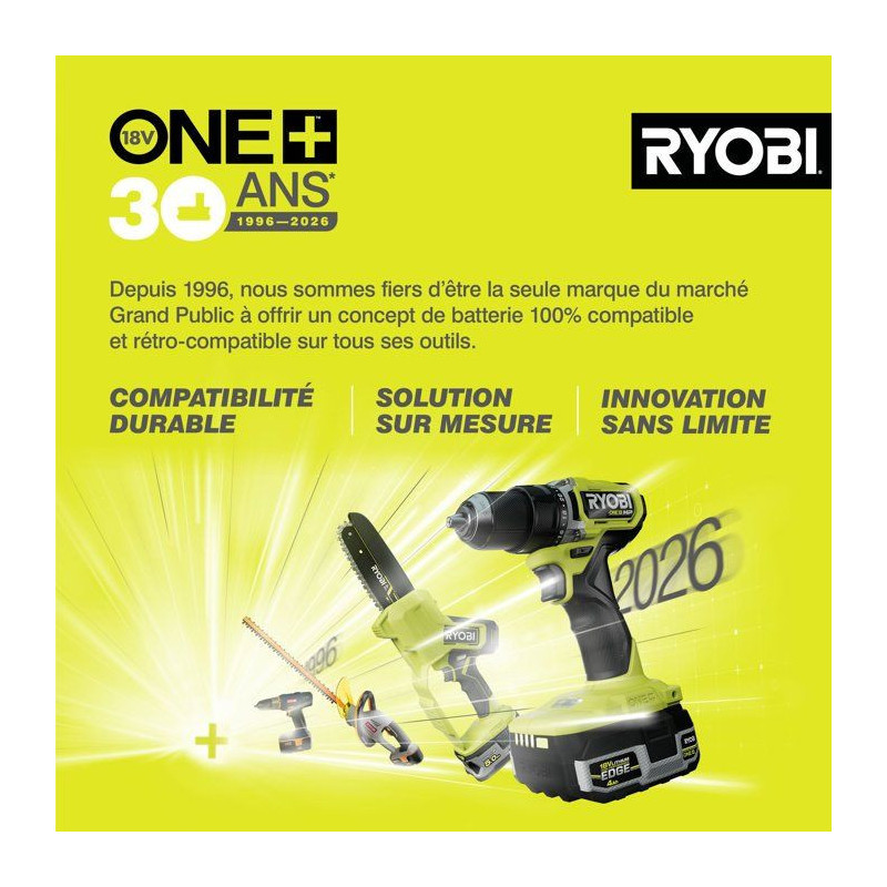RYOBI Déboucheur 18V ONE+ canalisations éviers WC - sans batterie ni