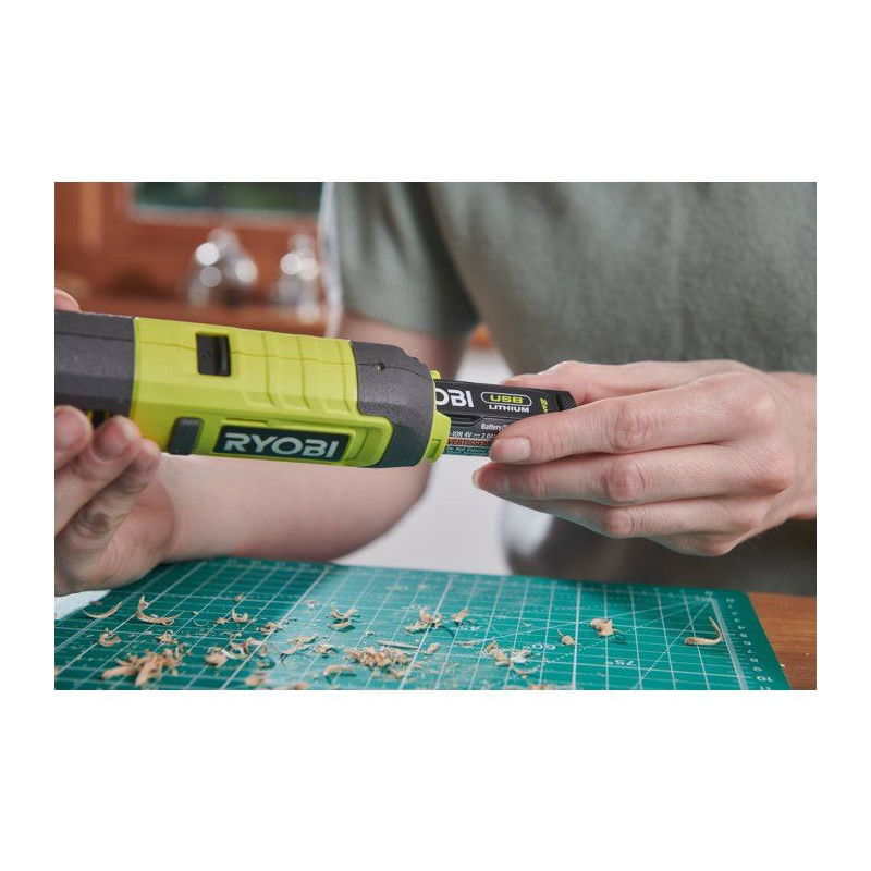 RYOBI Outil de sculpture 4V USB Lithium - batterie 2Ah + chargeur - RP