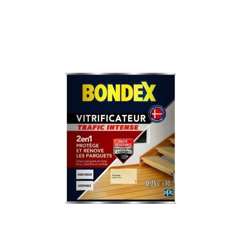 Bondex Vitrifier Satin to protect and renovate parquets and stairs - C