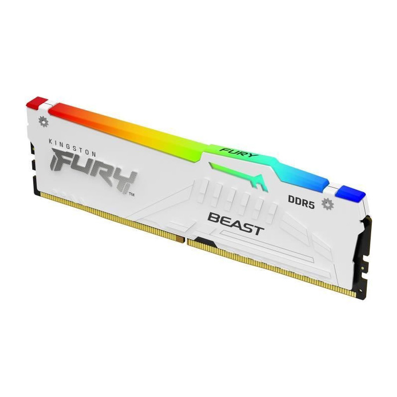 Mémoire DDR5 - KINGSTON - FURY Beast White RGB EXPO - 32 Go (2 x 16 G