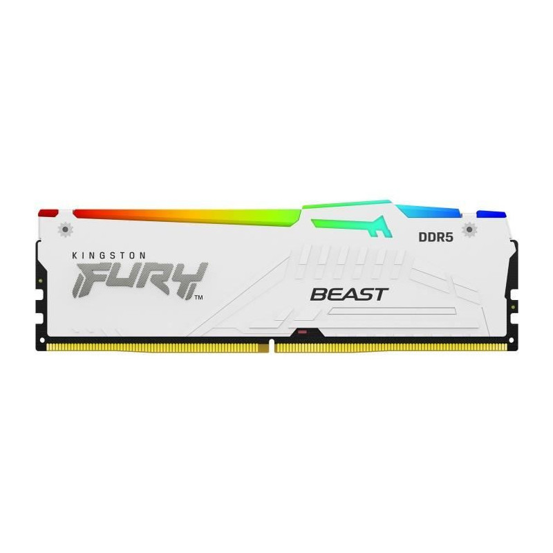 Mémoire DDR5 - KINGSTON - FURY Beast White RGB EXPO - 32 Go (2 x 16 G