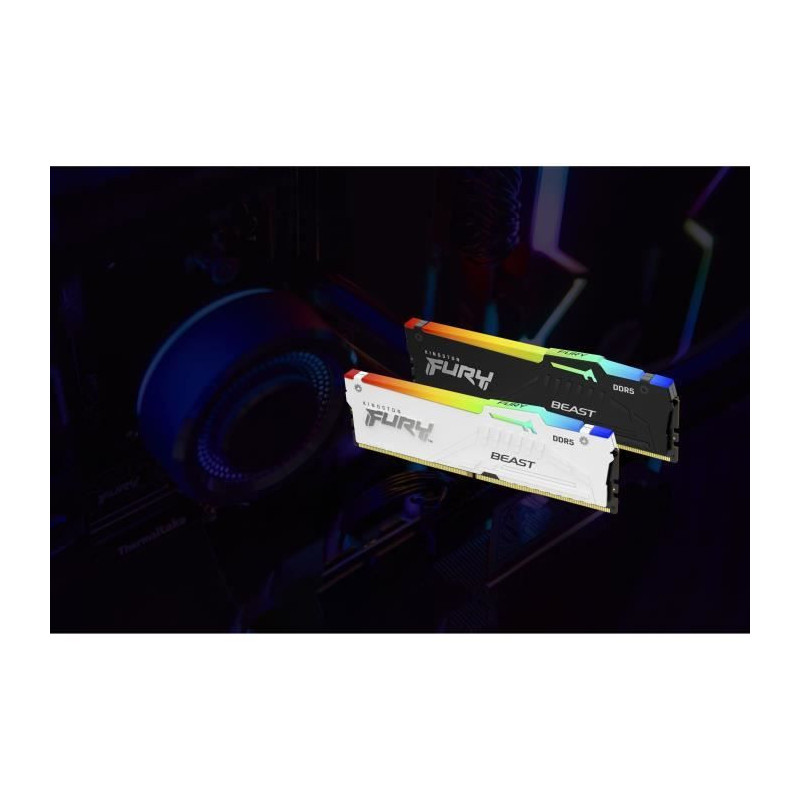 Mémoire DDR5 - KINGSTON - FURY Beast White RGB EXPO - 32 Go (2 x 16 G